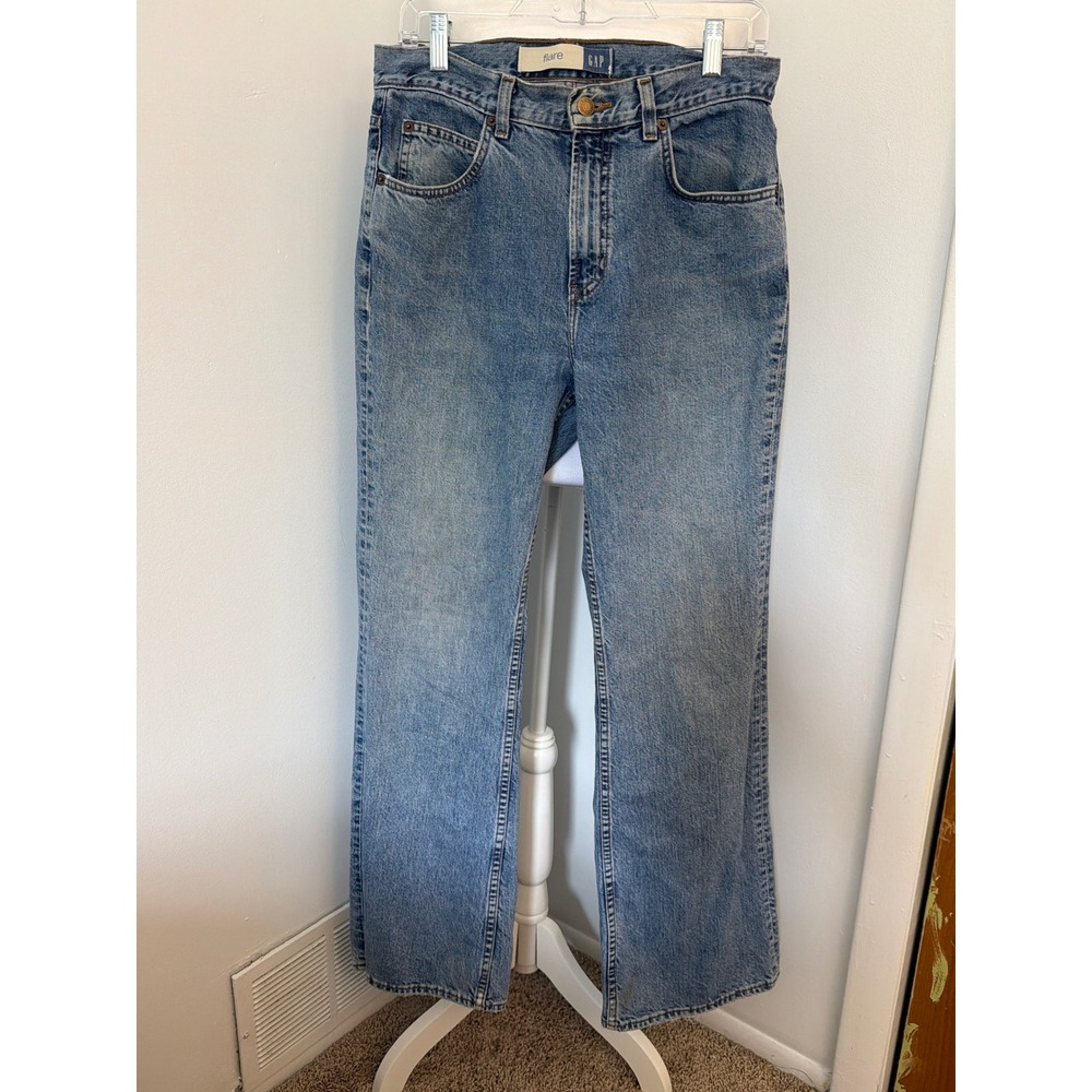 Vintage Gap Flare Jeans 10 Regular Medium Wash Denim High Rise Y2K 2000s 121515